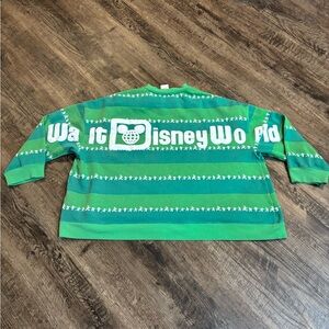 Walt Disney World Fab Five Mickey & Friends Green Spirit Jersey Sweatshirt 2XL